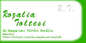 rozalia toltesi business card